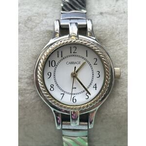 Carriage Two Tone Women’s Stretch Band Quartz Watch